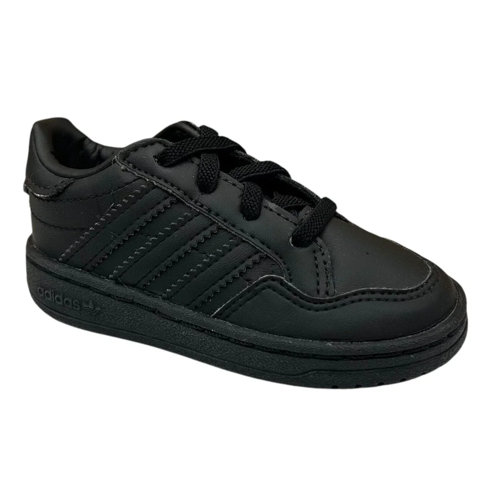 Adidas Originals Toddler Boy's Slip-on Shoes Size 9 Solid Black Casual Style